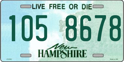 NH license plate 1058678
