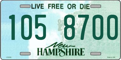 NH license plate 1058700