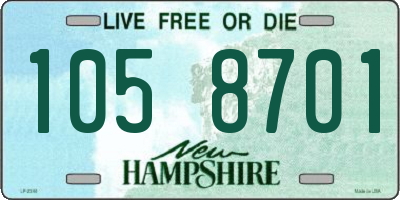 NH license plate 1058701