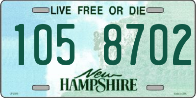 NH license plate 1058702