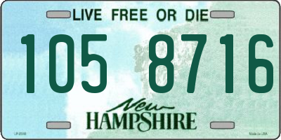 NH license plate 1058716