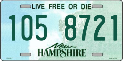 NH license plate 1058721