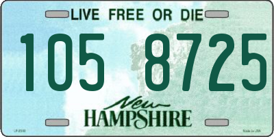 NH license plate 1058725