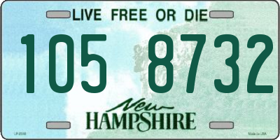 NH license plate 1058732