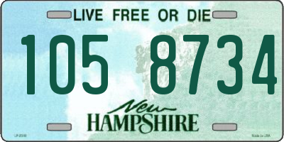 NH license plate 1058734
