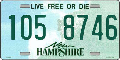 NH license plate 1058746
