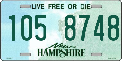 NH license plate 1058748