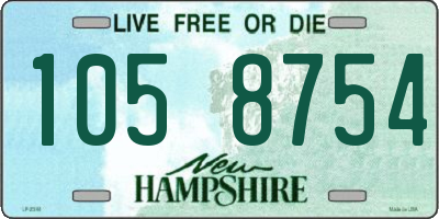 NH license plate 1058754