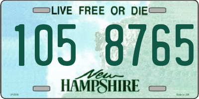 NH license plate 1058765