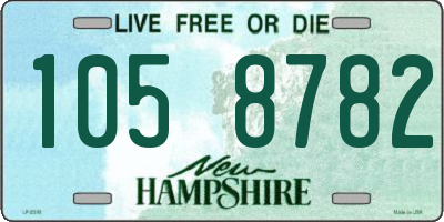 NH license plate 1058782