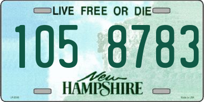 NH license plate 1058783