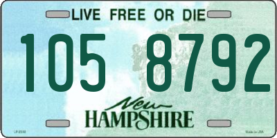 NH license plate 1058792