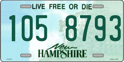 NH license plate 1058793