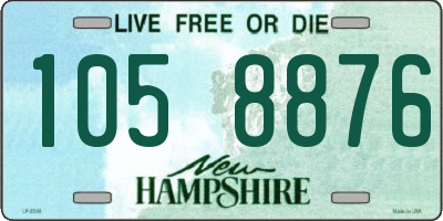 NH license plate 1058876