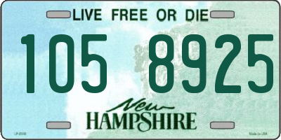 NH license plate 1058925