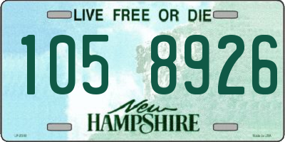 NH license plate 1058926