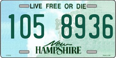 NH license plate 1058936