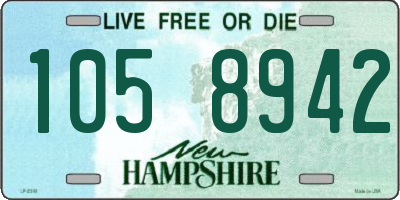 NH license plate 1058942