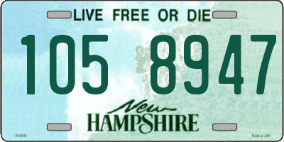 NH license plate 1058947