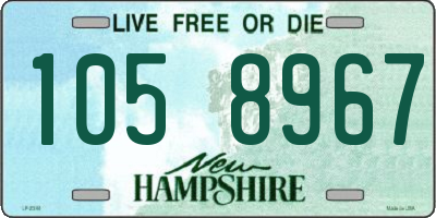 NH license plate 1058967