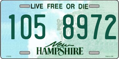 NH license plate 1058972
