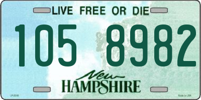 NH license plate 1058982