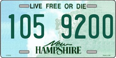 NH license plate 1059200