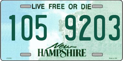 NH license plate 1059203