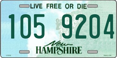 NH license plate 1059204