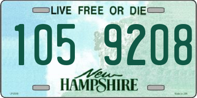 NH license plate 1059208