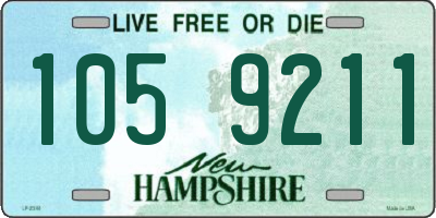 NH license plate 1059211
