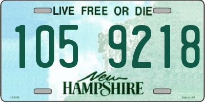 NH license plate 1059218