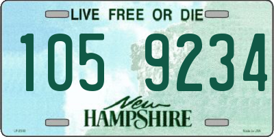 NH license plate 1059234