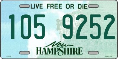 NH license plate 1059252