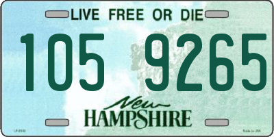 NH license plate 1059265
