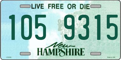 NH license plate 1059315