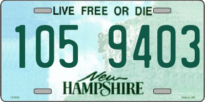 NH license plate 1059403