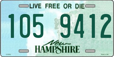 NH license plate 1059412