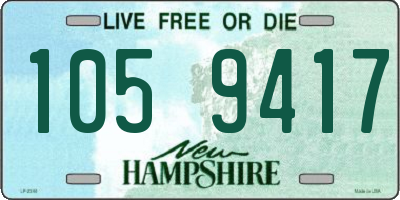 NH license plate 1059417
