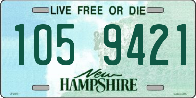 NH license plate 1059421