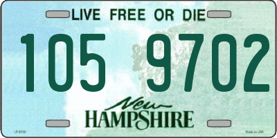NH license plate 1059702