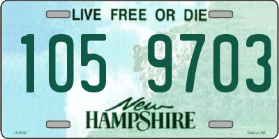 NH license plate 1059703