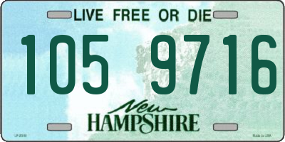 NH license plate 1059716