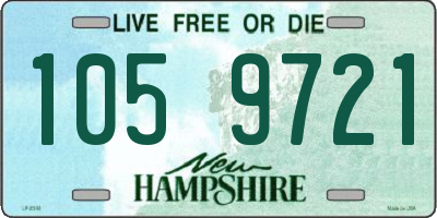 NH license plate 1059721