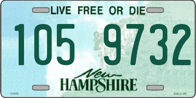 NH license plate 1059732