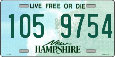 NH license plate 1059754