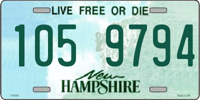 NH license plate 1059794
