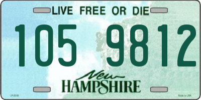 NH license plate 1059812
