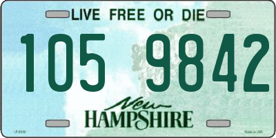 NH license plate 1059842