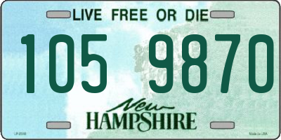 NH license plate 1059870